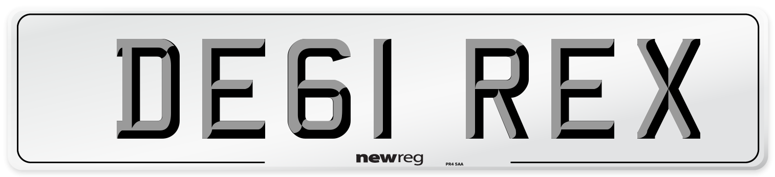 DE61 REX Number Plate from New Reg